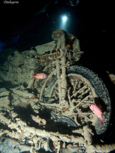 Inside the Thistlegorm. Canon G10,W20 Ikelite & Inon D2000. by Bea & Stef Primatesta 